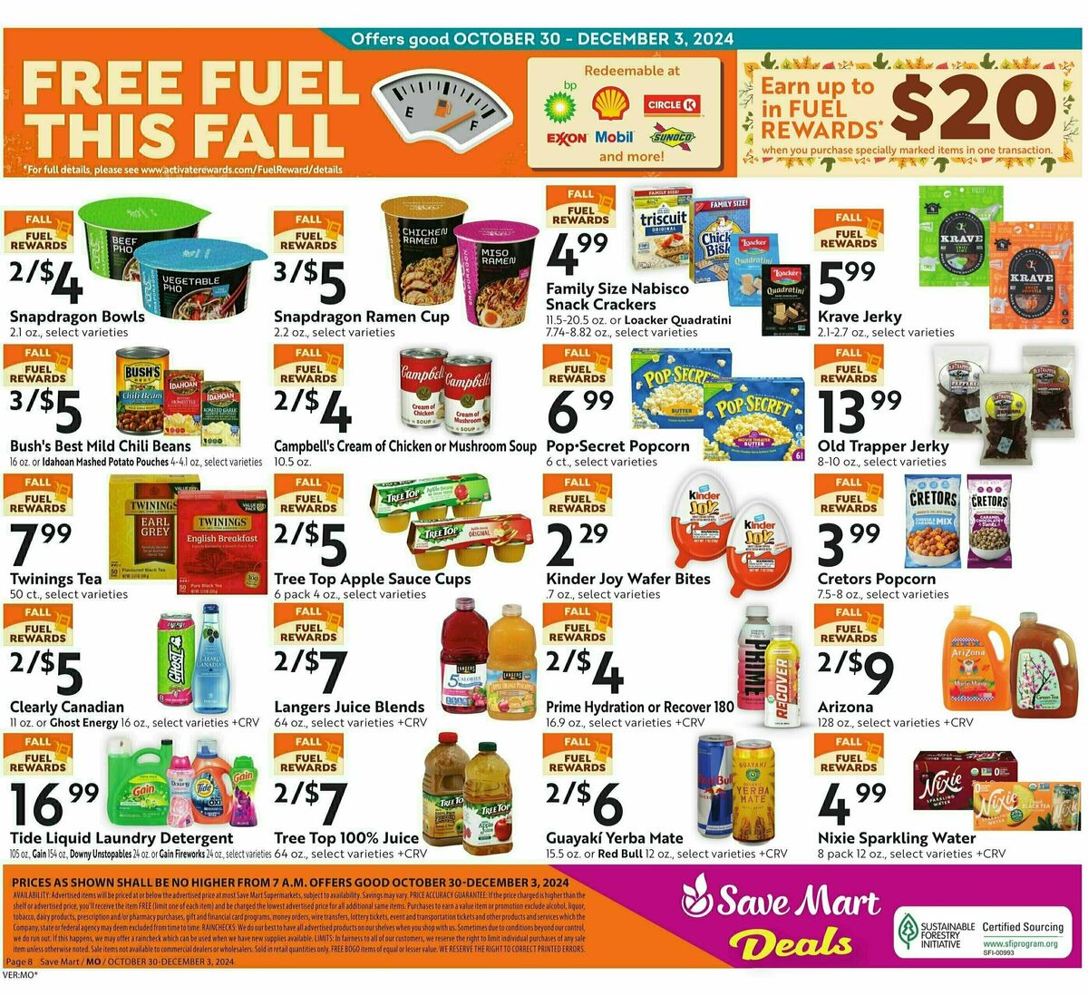 Save Mart Big Monthy Deals Weekly Ad from October 30