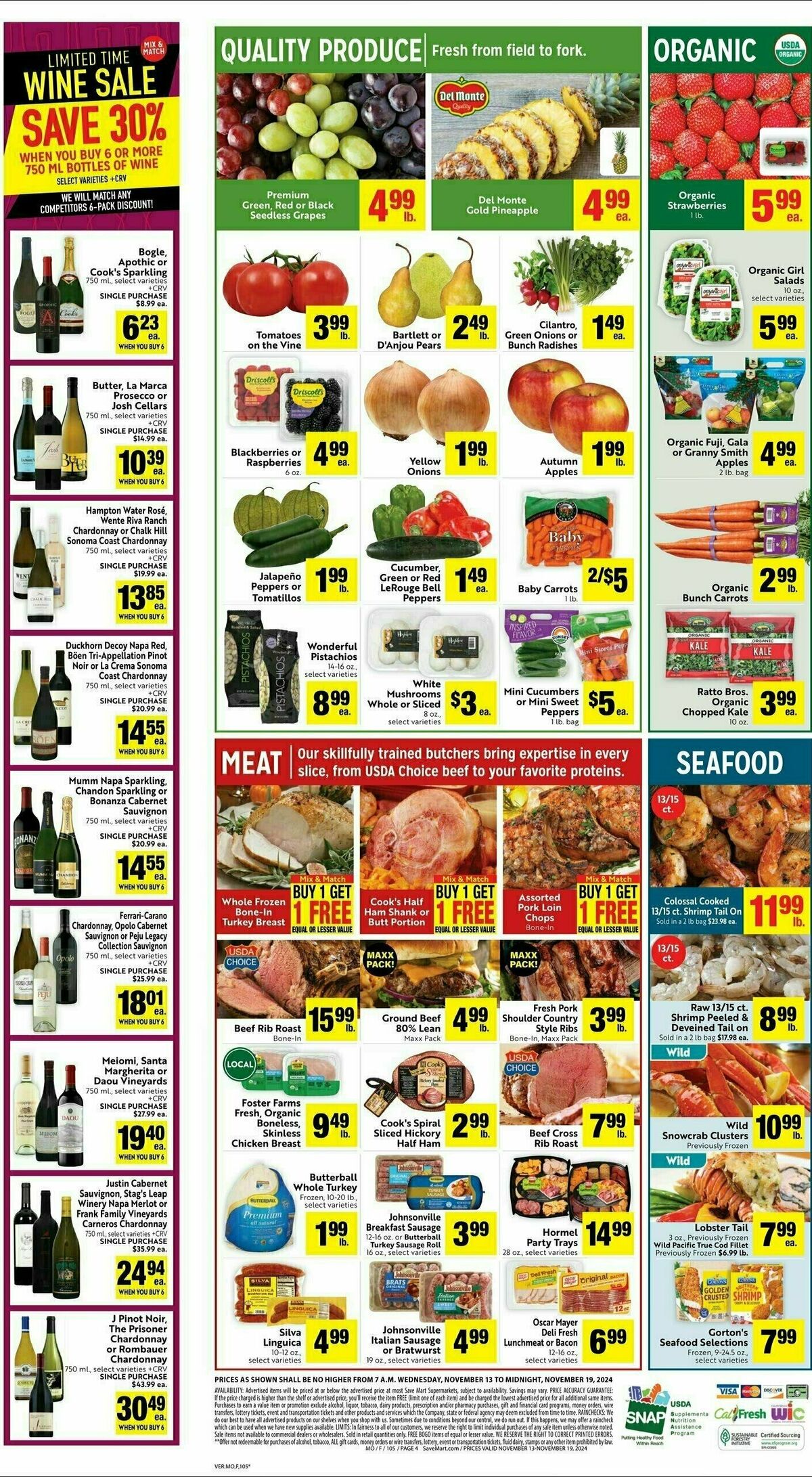 Save Mart Weekly Ad from November 13