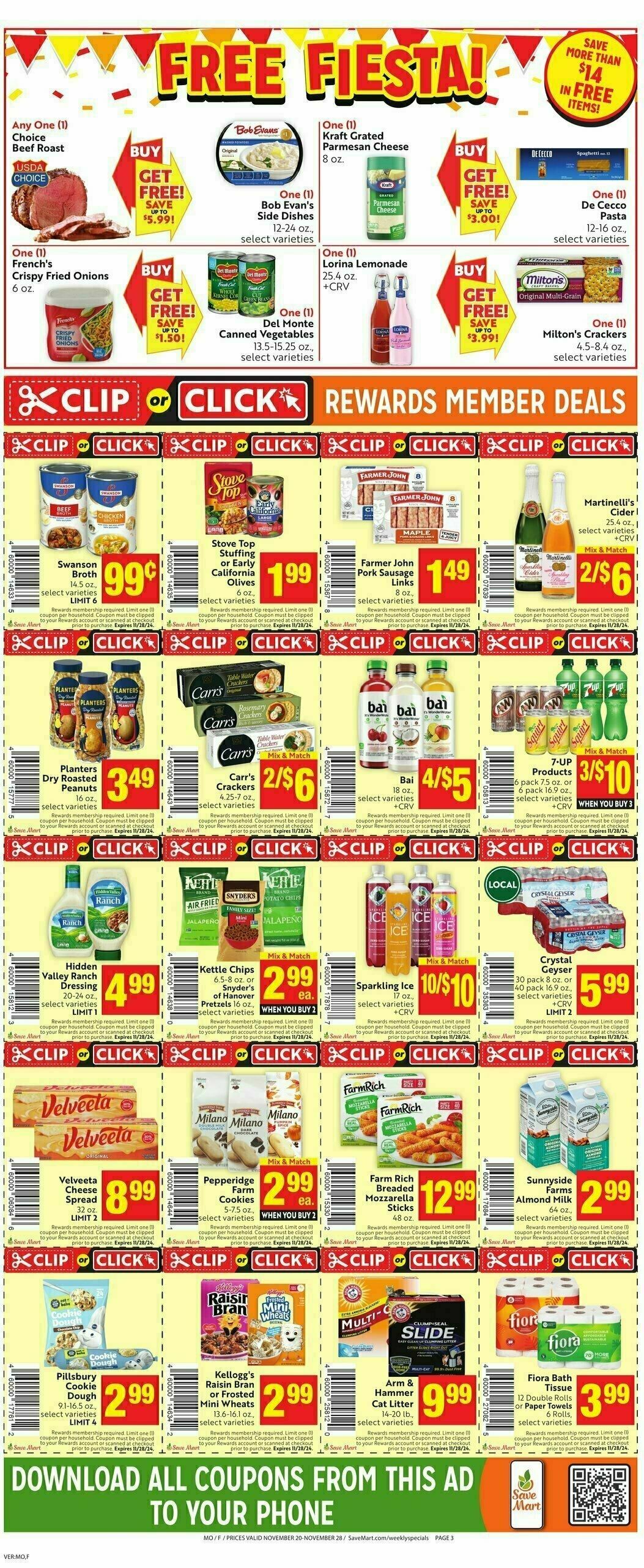 Save Mart Weekly Ad from November 20