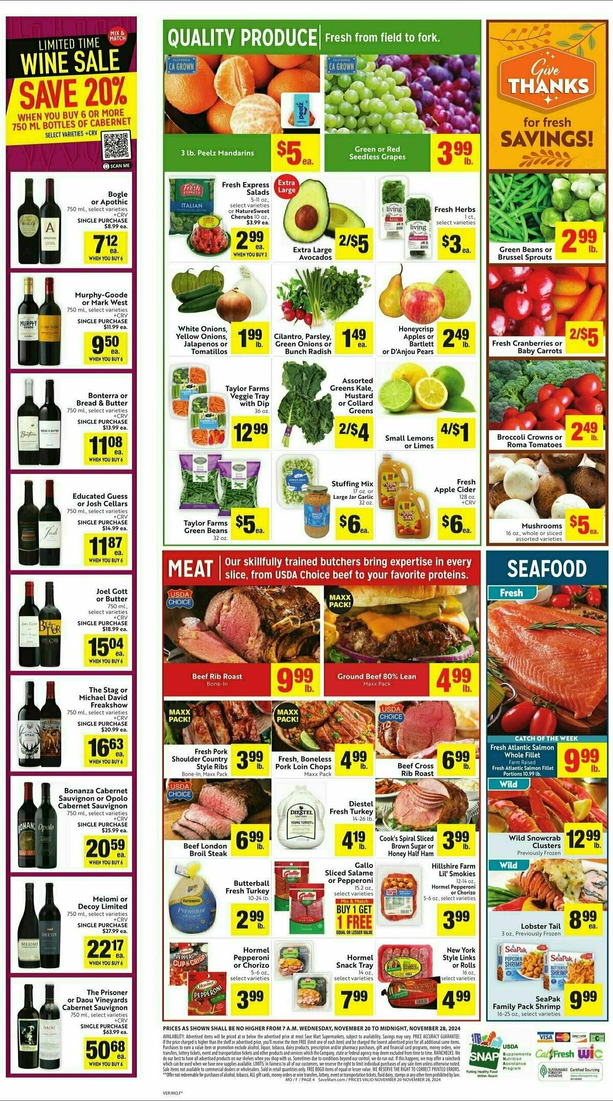 Save Mart Weekly Ad from November 20