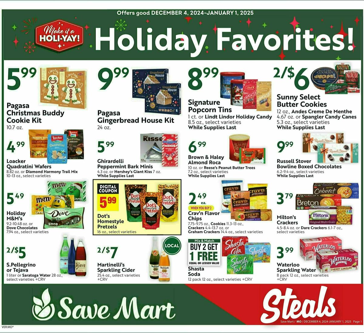 Save Mart Big Monthly Deals Weekly Ad from December 4