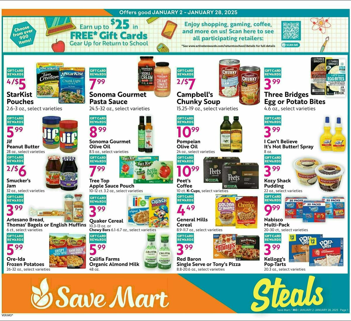 Save Mart Big Monthy Deals Weekly Ad from January 2