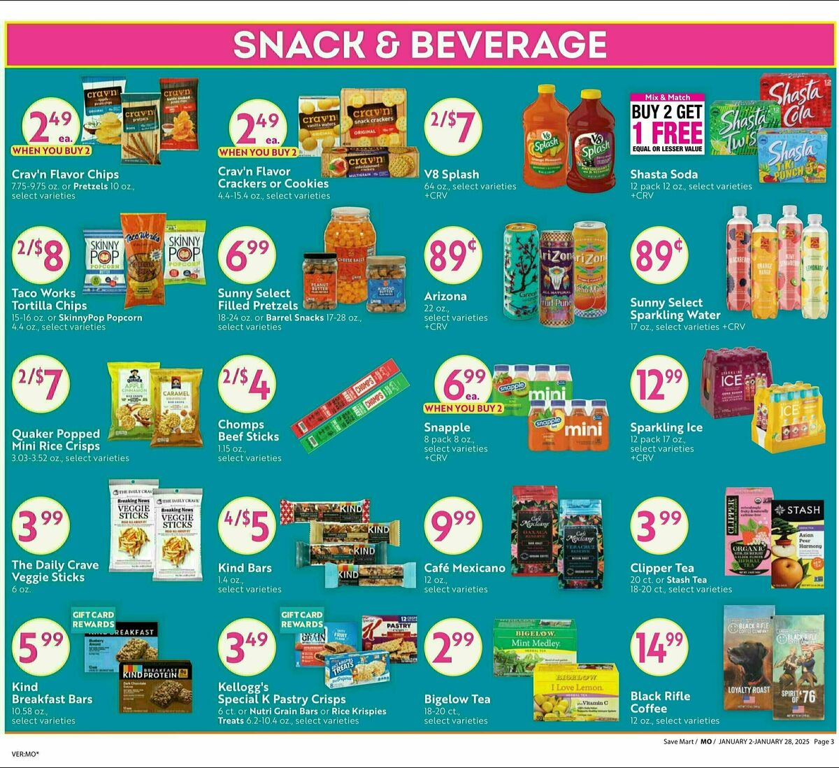 Save Mart Big Monthy Deals Weekly Ad from January 2