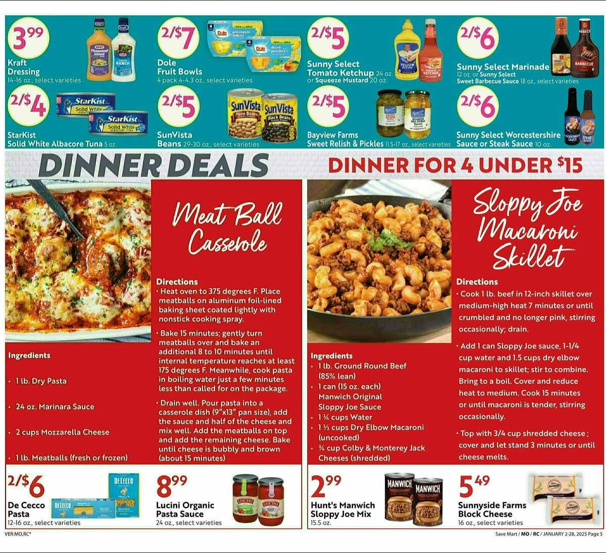 Save Mart Big Monthy Deals Weekly Ad from January 2