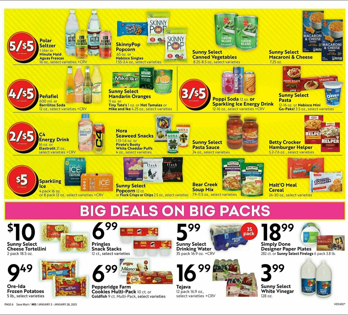 Save Mart Big Monthy Deals Weekly Ad from January 2