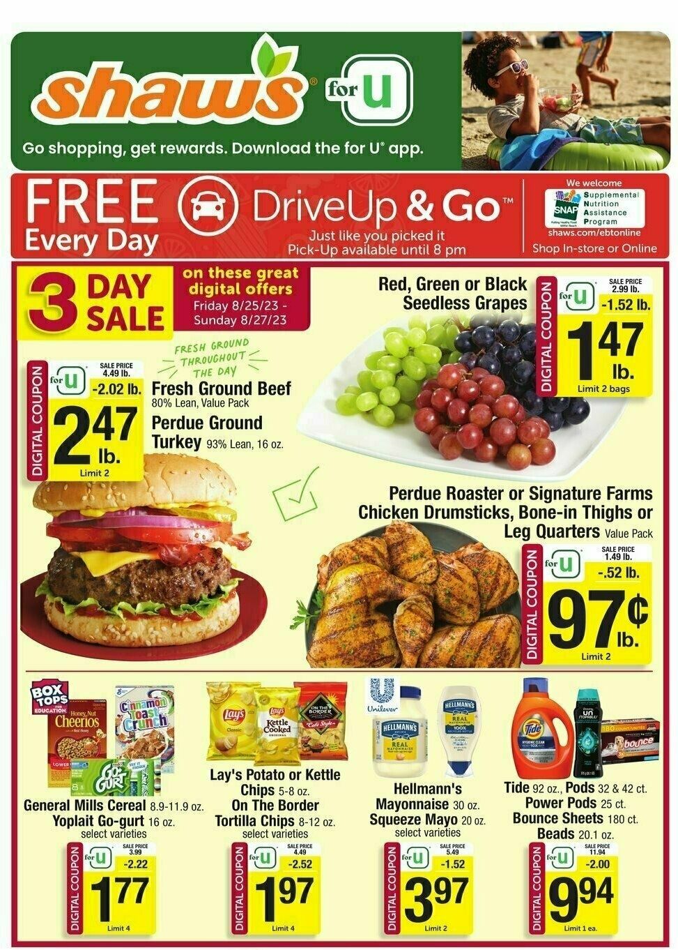 Shaw's Weekly Ad from August 25