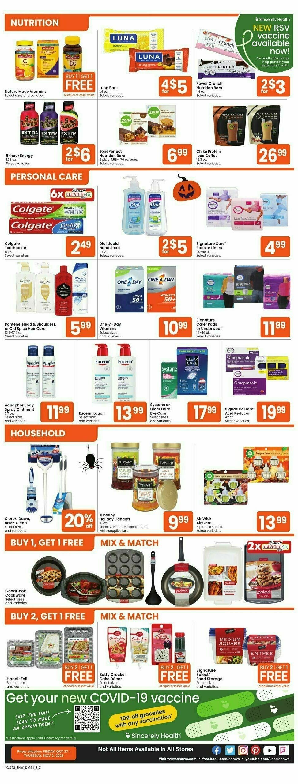 Shaw's Weekly Ad from October 27