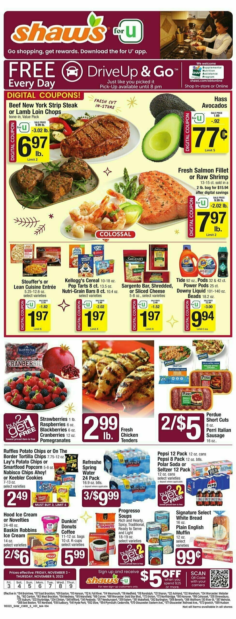 Shaw's Weekly Ad from November 3