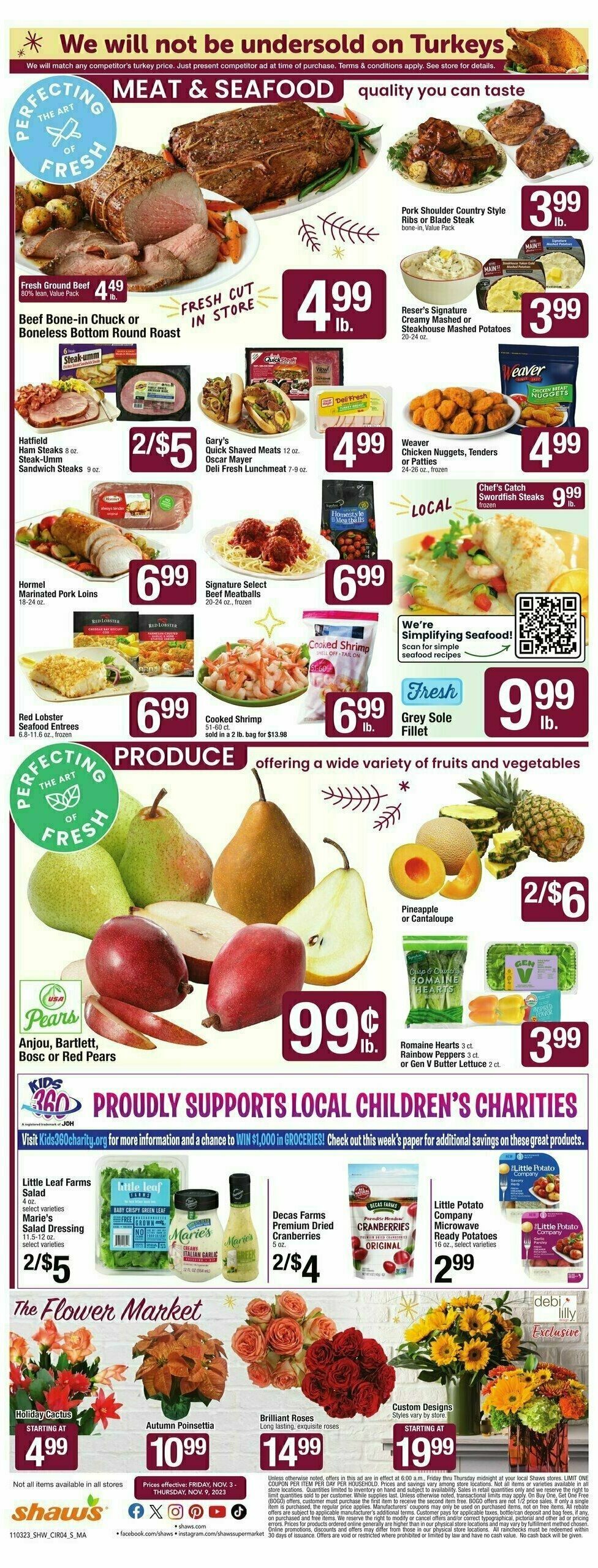 Shaw's Weekly Ad from November 3