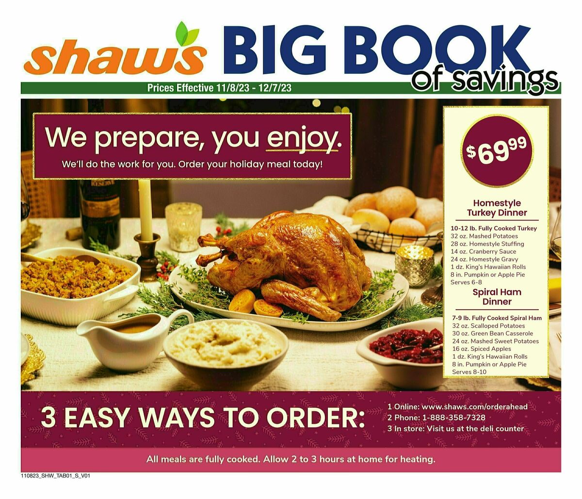 Shaw's Big Book of Savings Weekly Ad from November 8