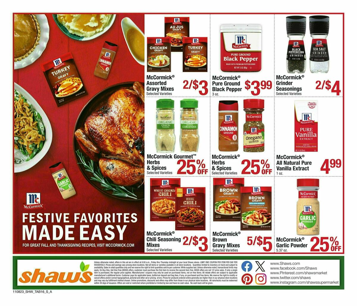 Shaw's Big Book of Savings Weekly Ad from November 8