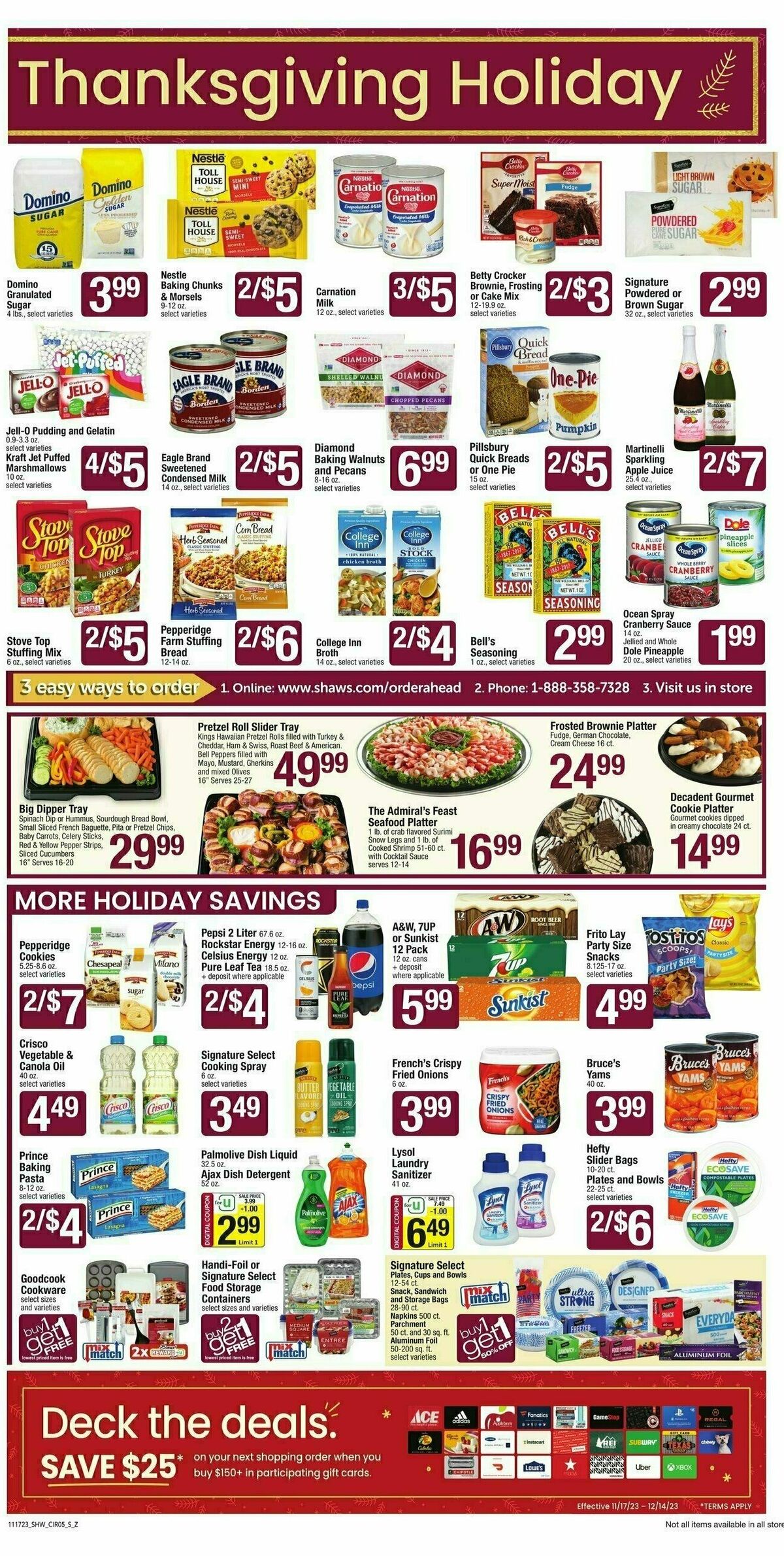 Shaw's Weekly Ad from November 17