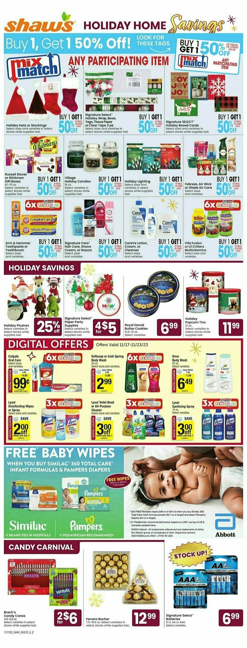 Shaw's Weekly Ad from November 17