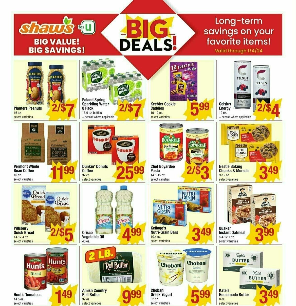 Shaw's Additional Savings Weekly Ad from November 24