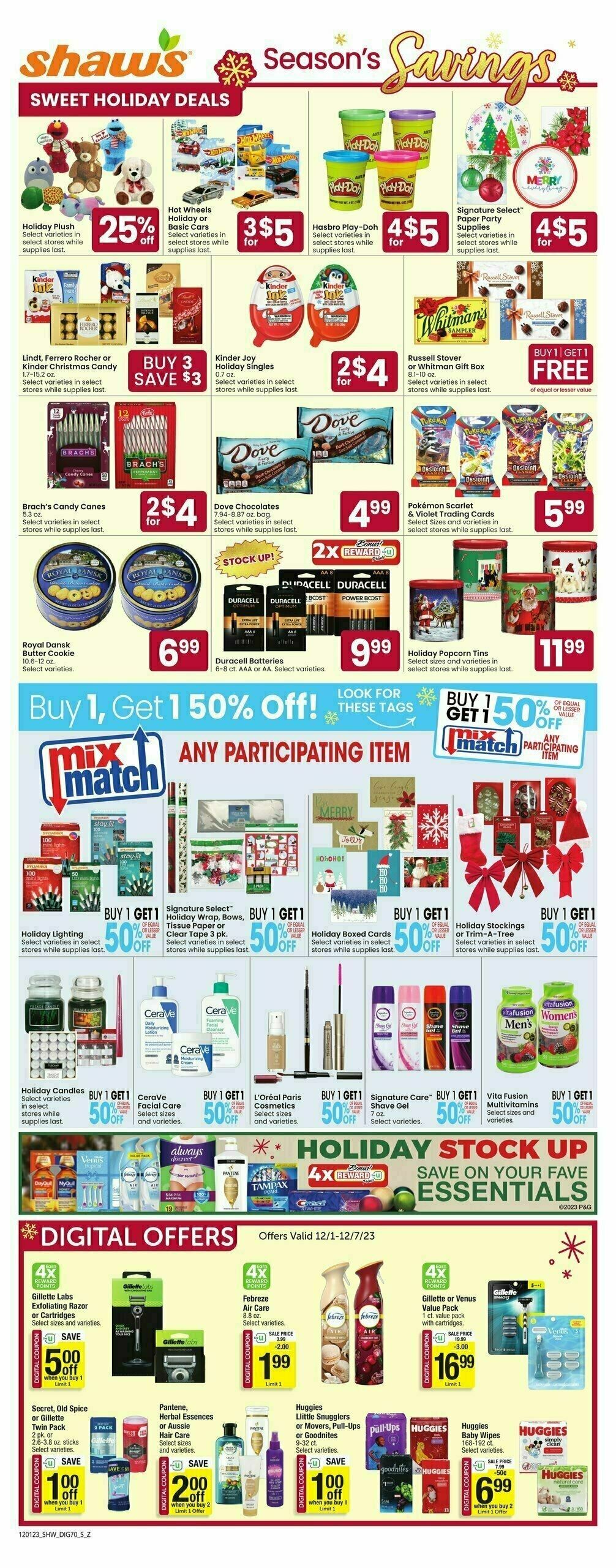 Shaw's Additional Savings Weekly Ad from December 1