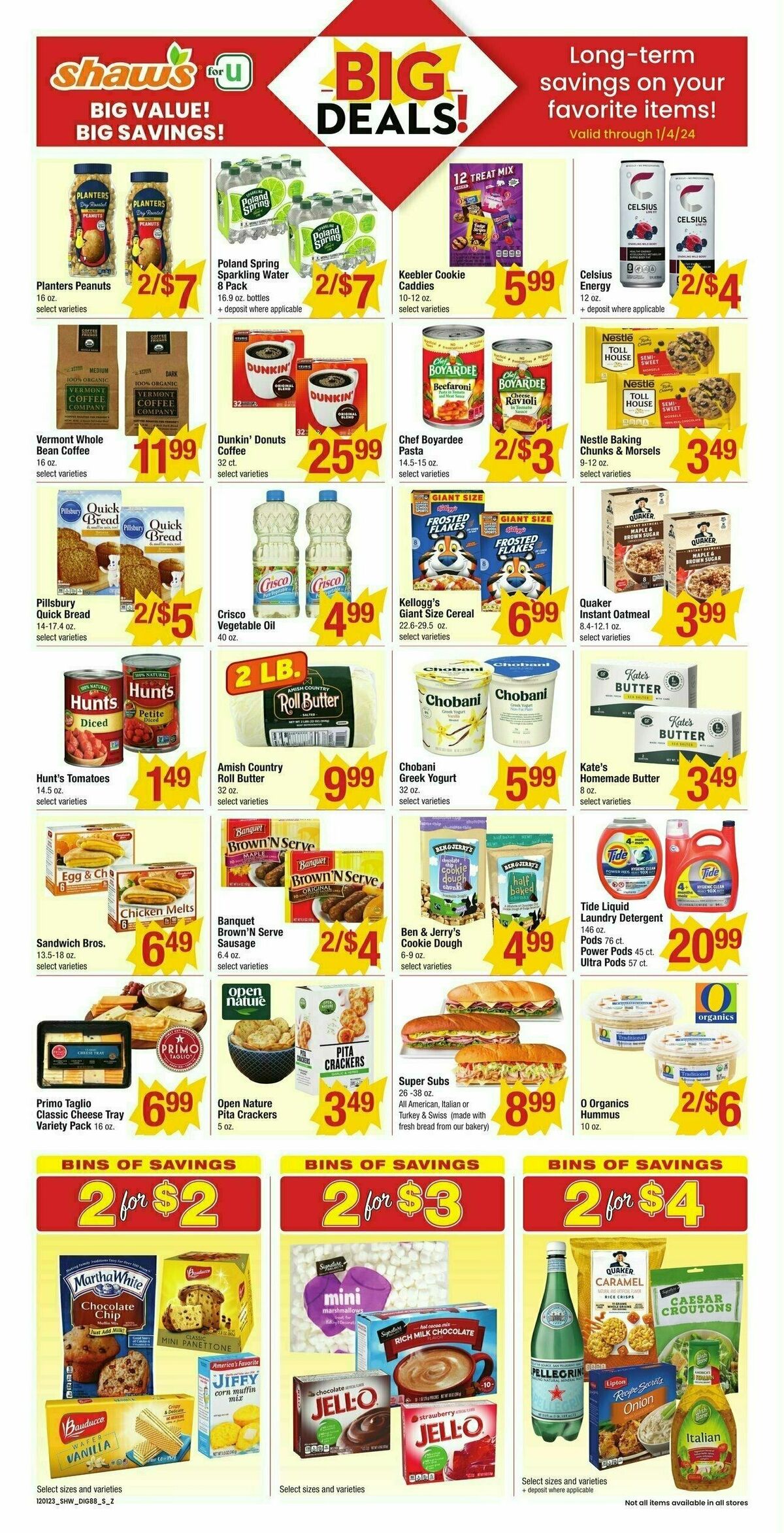 Shaw's Additional Savings Weekly Ad from December 1