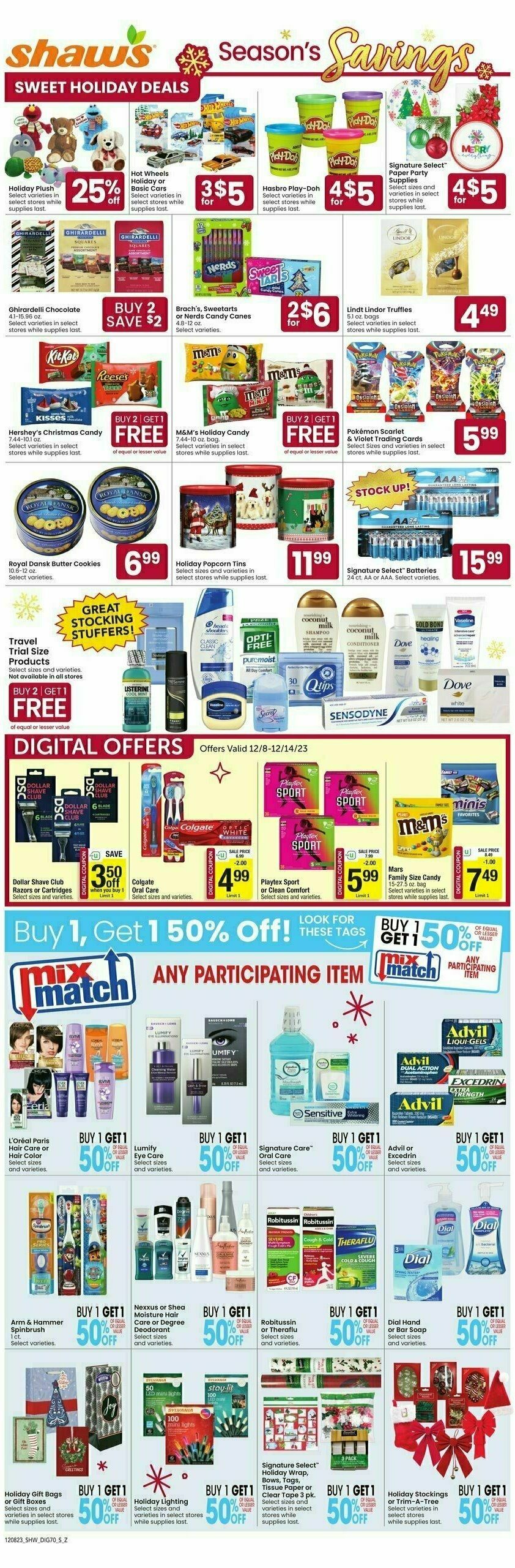 Shaw's Weekly Ad from December 8