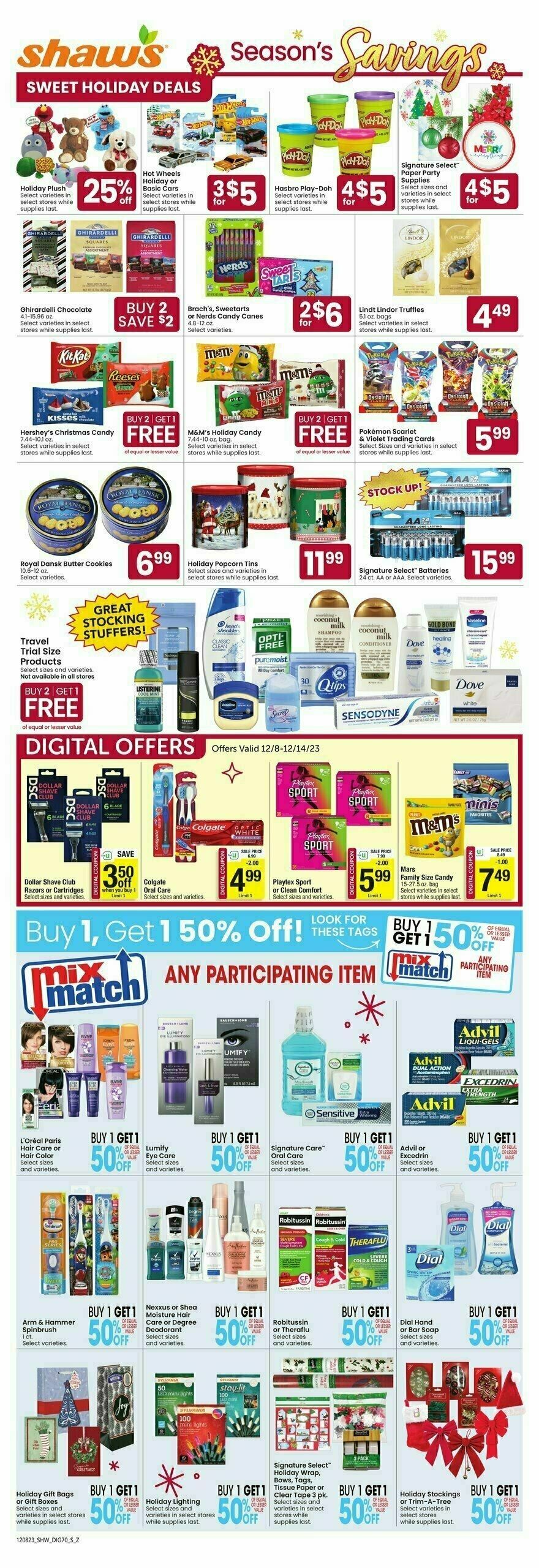 Shaw's Additional Savings Weekly Ad from December 8