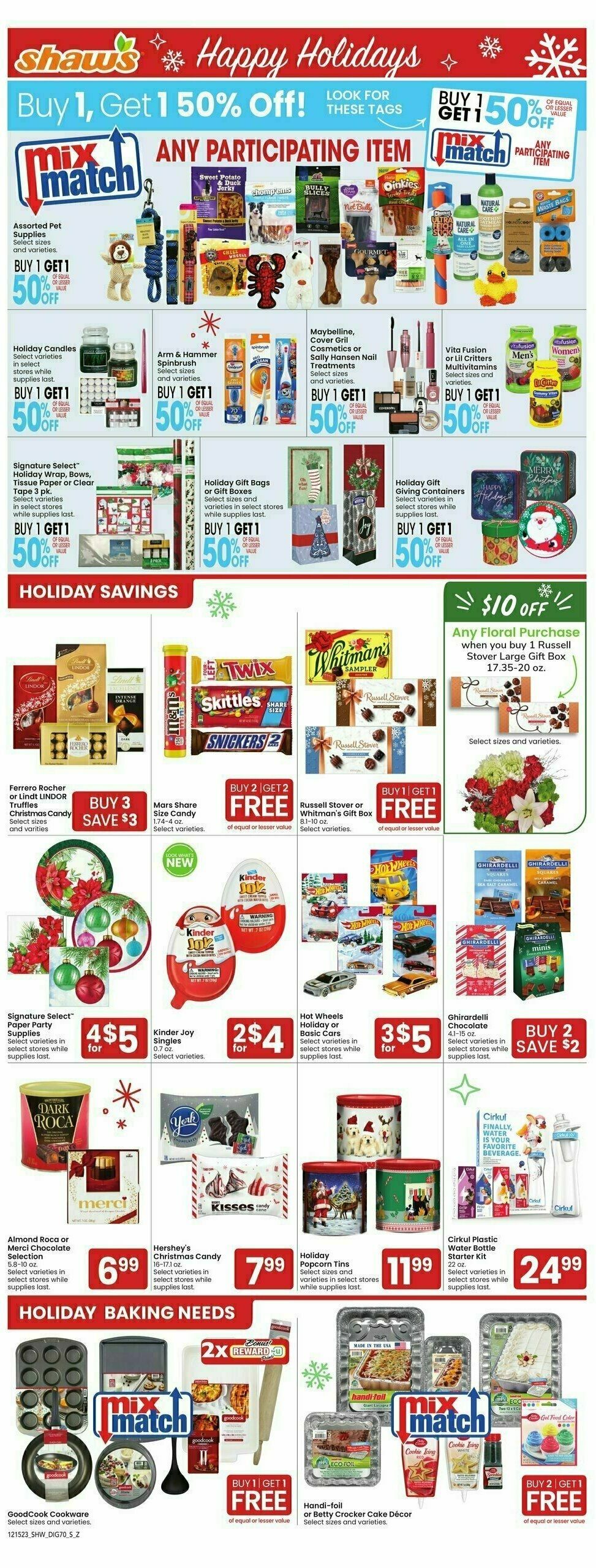 Shaw's Weekly Ad from December 15