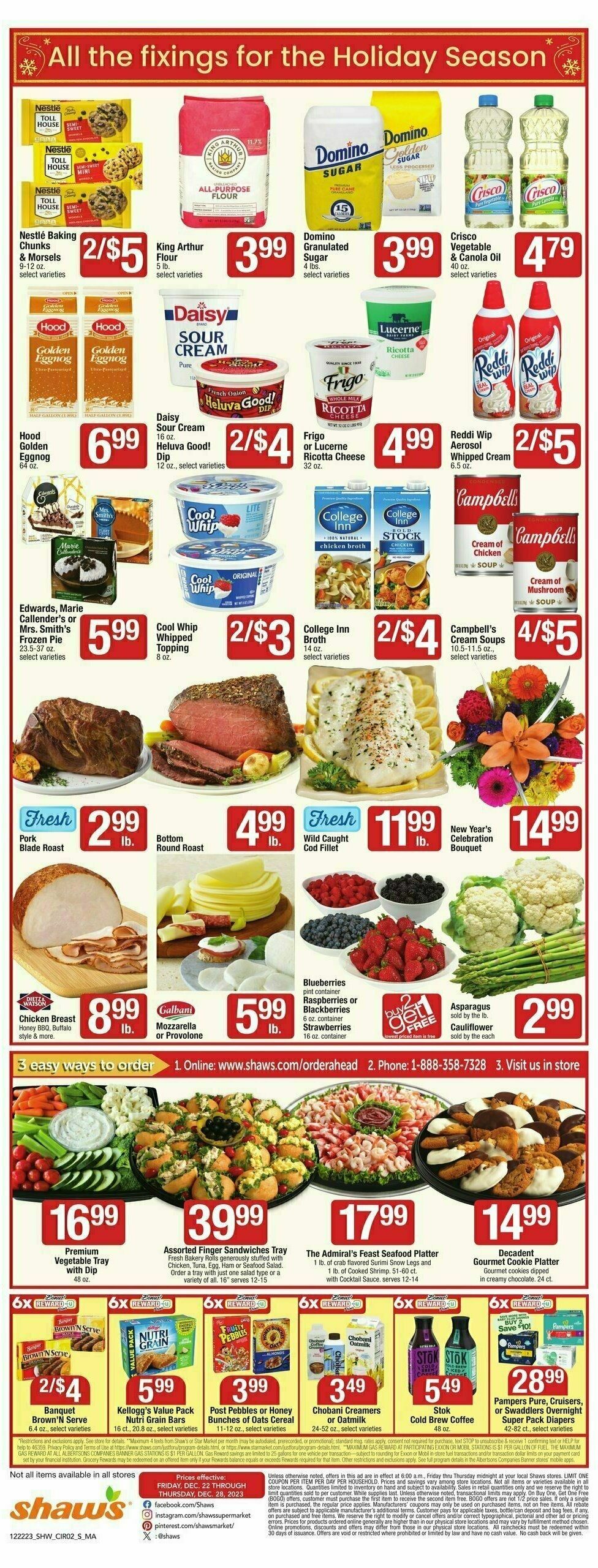 Shaw's Weekly Ad from December 22