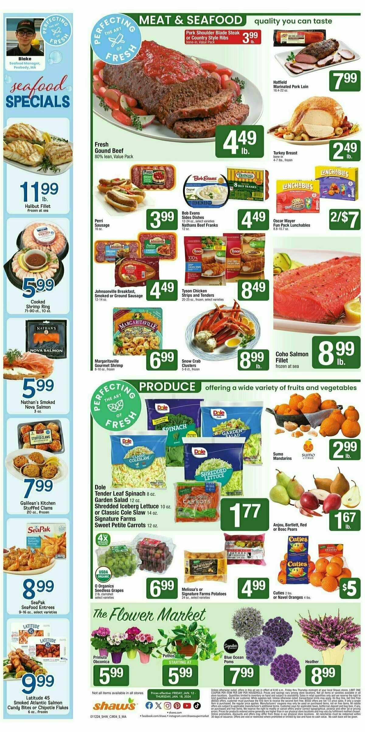 Shaw's Weekly Ad from January 12