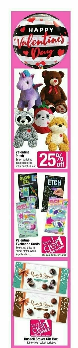 Shaw's Valentine's Day Weekly Ad from February 1