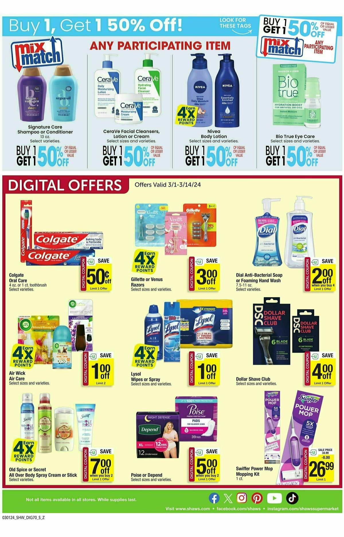 Shaw's Weekly Ad from March 1