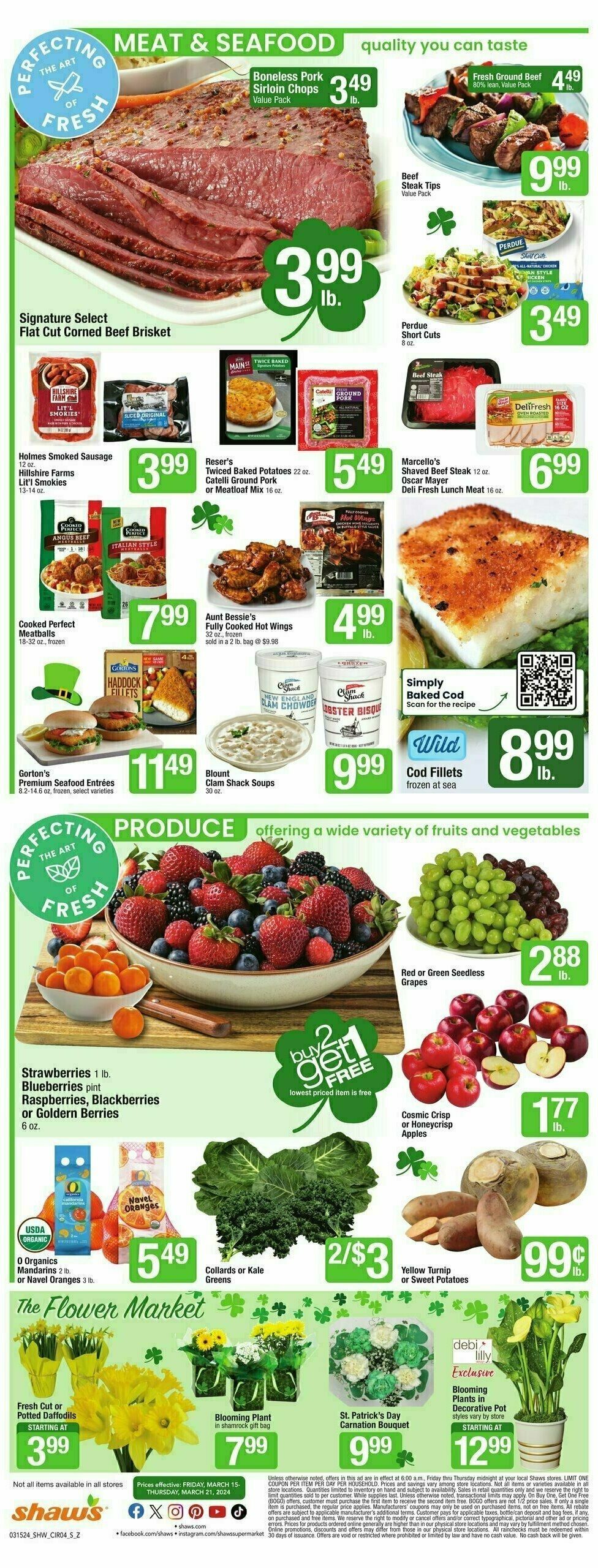 Shaw's Weekly Ad from March 15