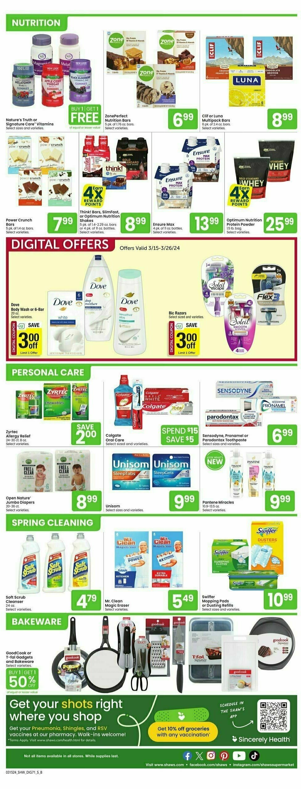 Shaw's Weekly Ad from March 15