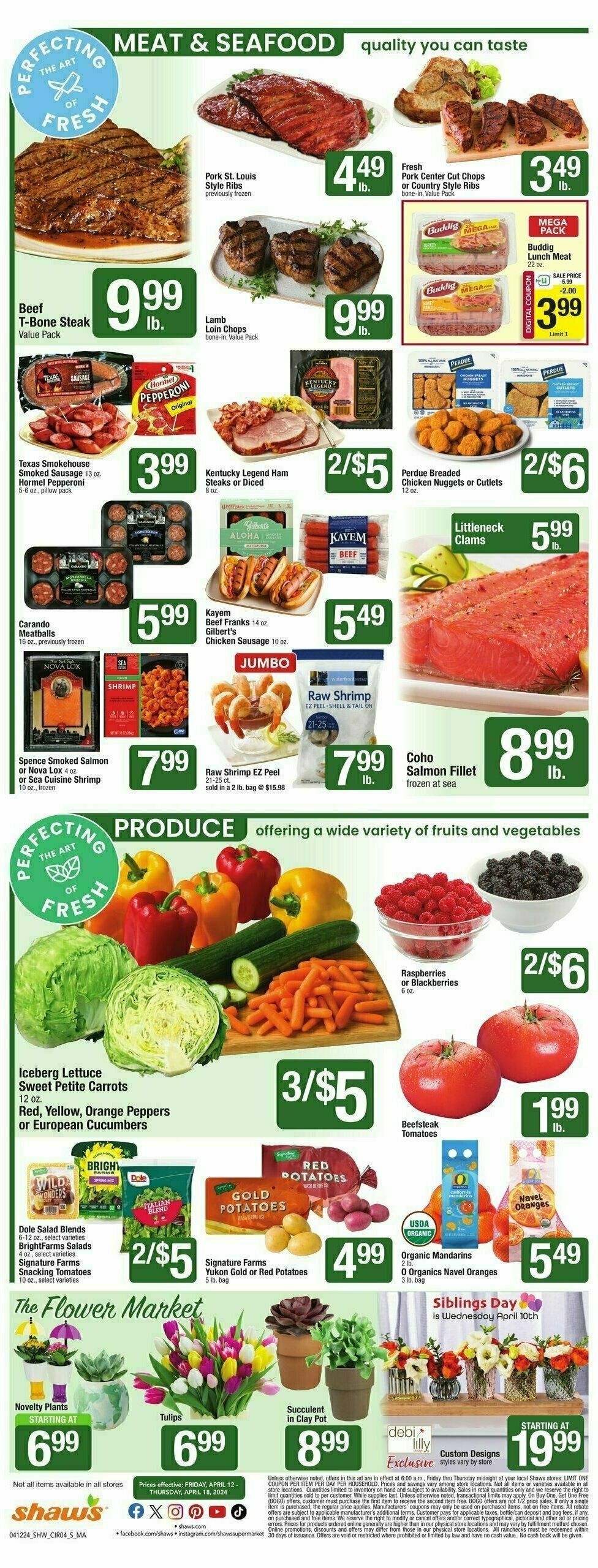 Shaw's Weekly Ad from April 12