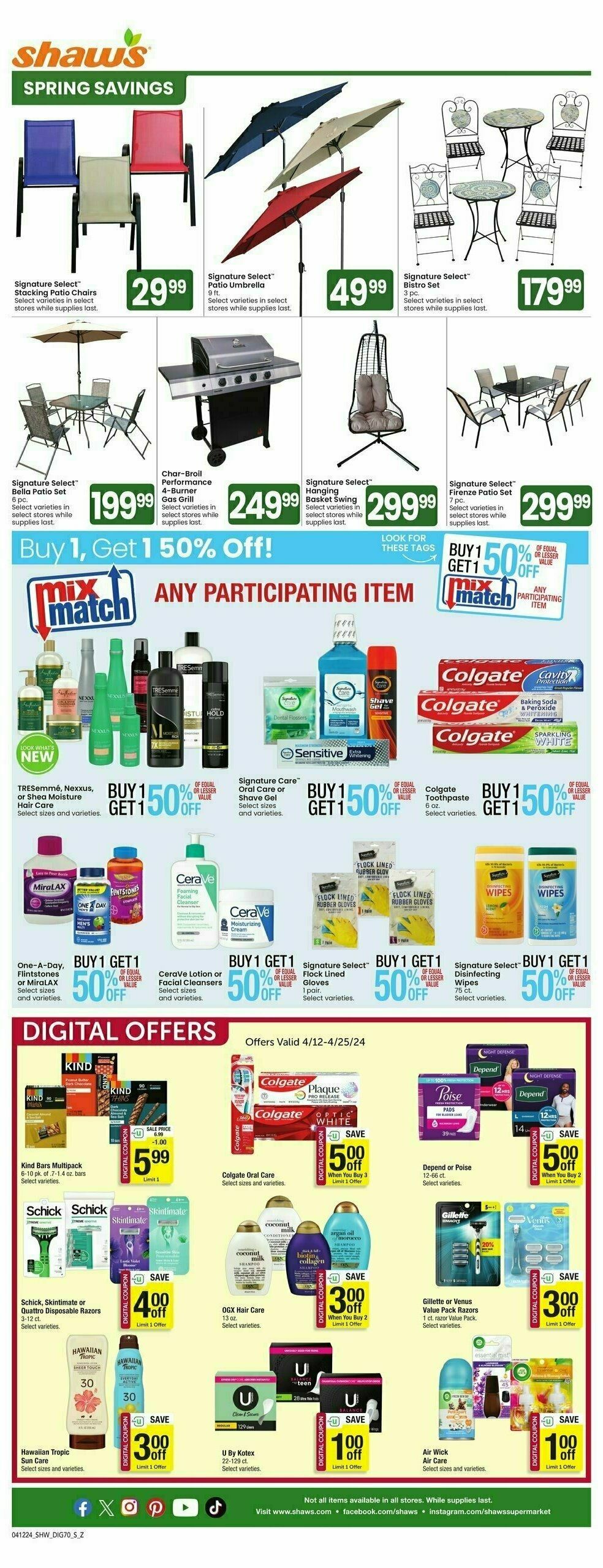 Shaw's Weekly Ad from April 12