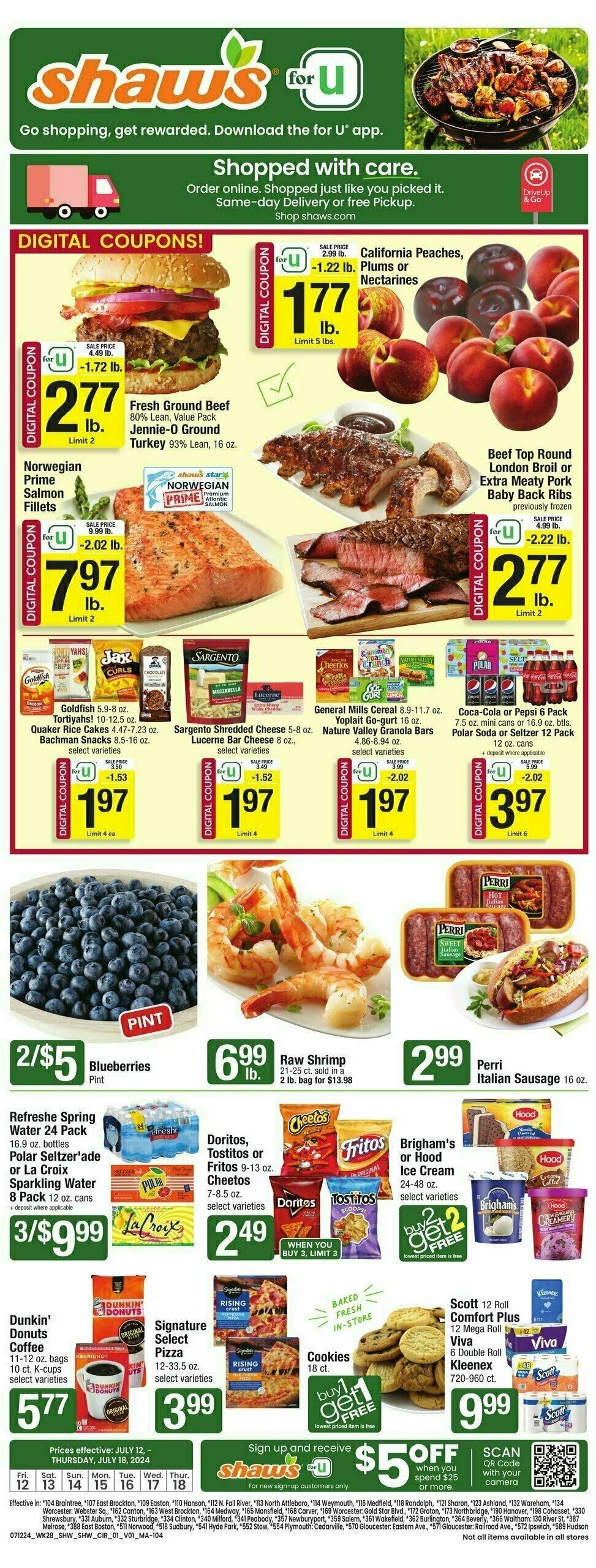 Shaw's Weekly Ad from July 12