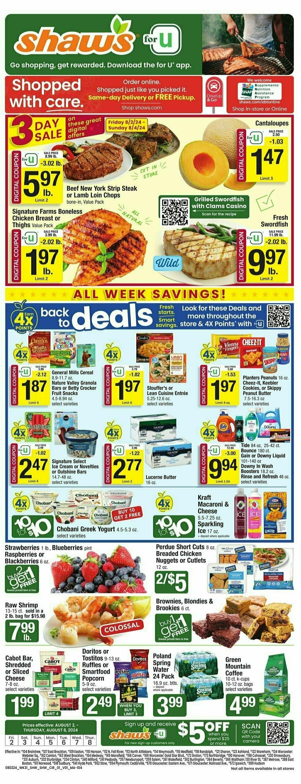 Shaw's Weekly Ad from August 2