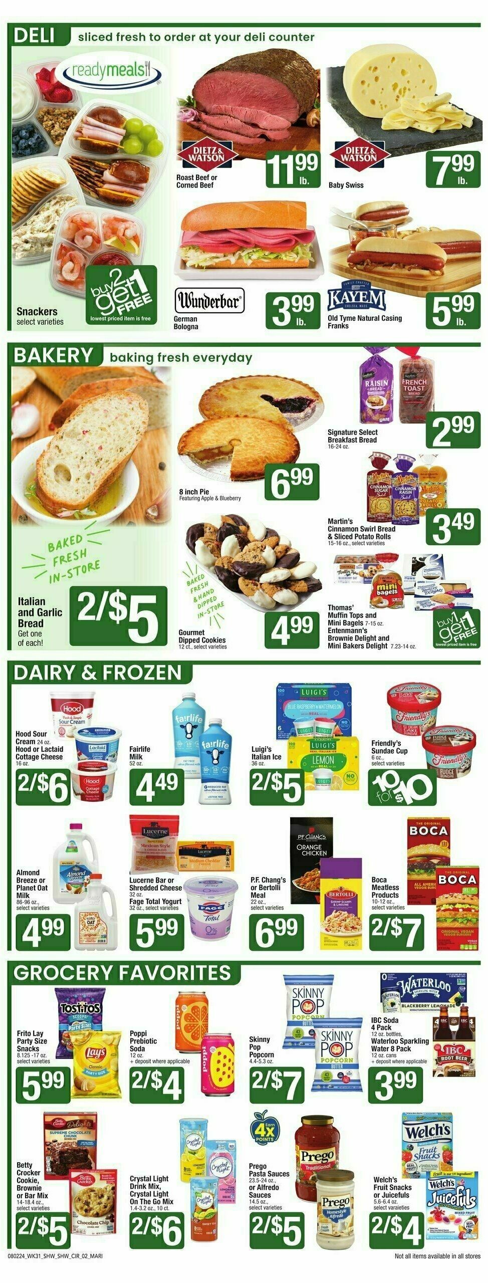 Shaw's Weekly Ad from August 2