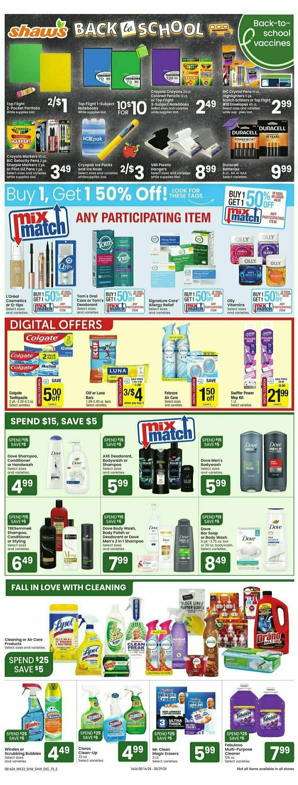 Shaw's Weekly Ad from August 16