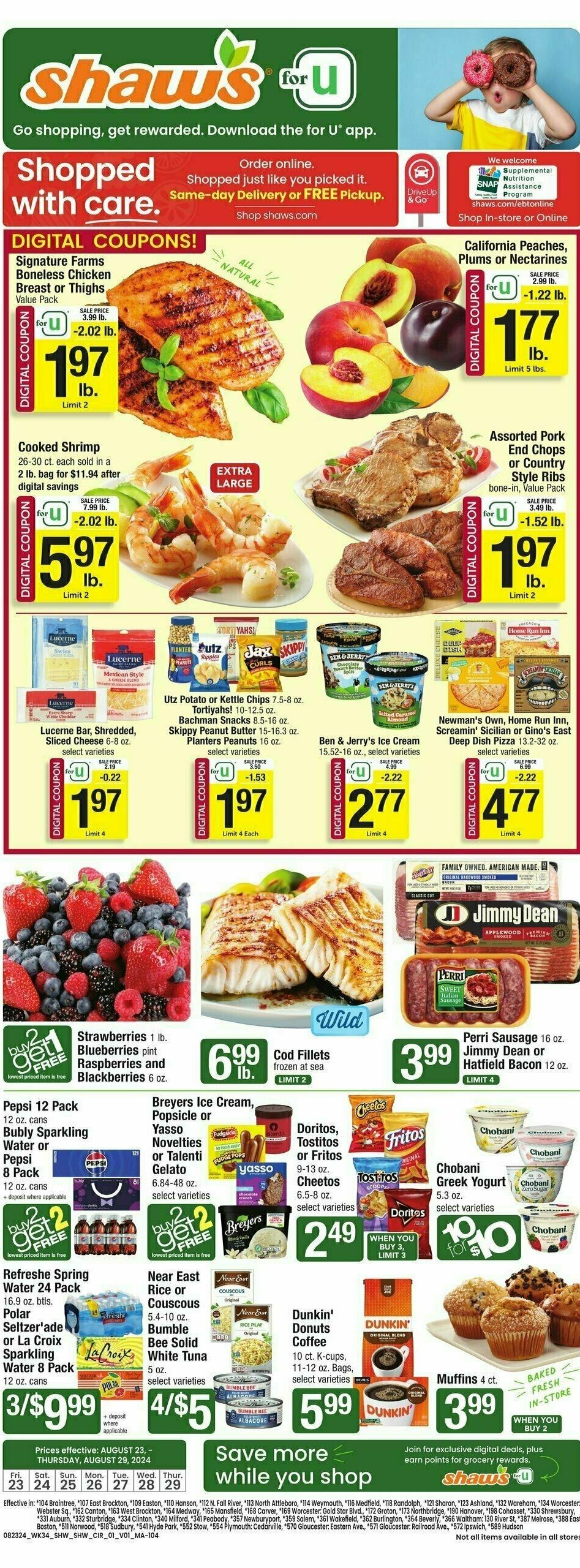 Shaw's Weekly Ad from August 23