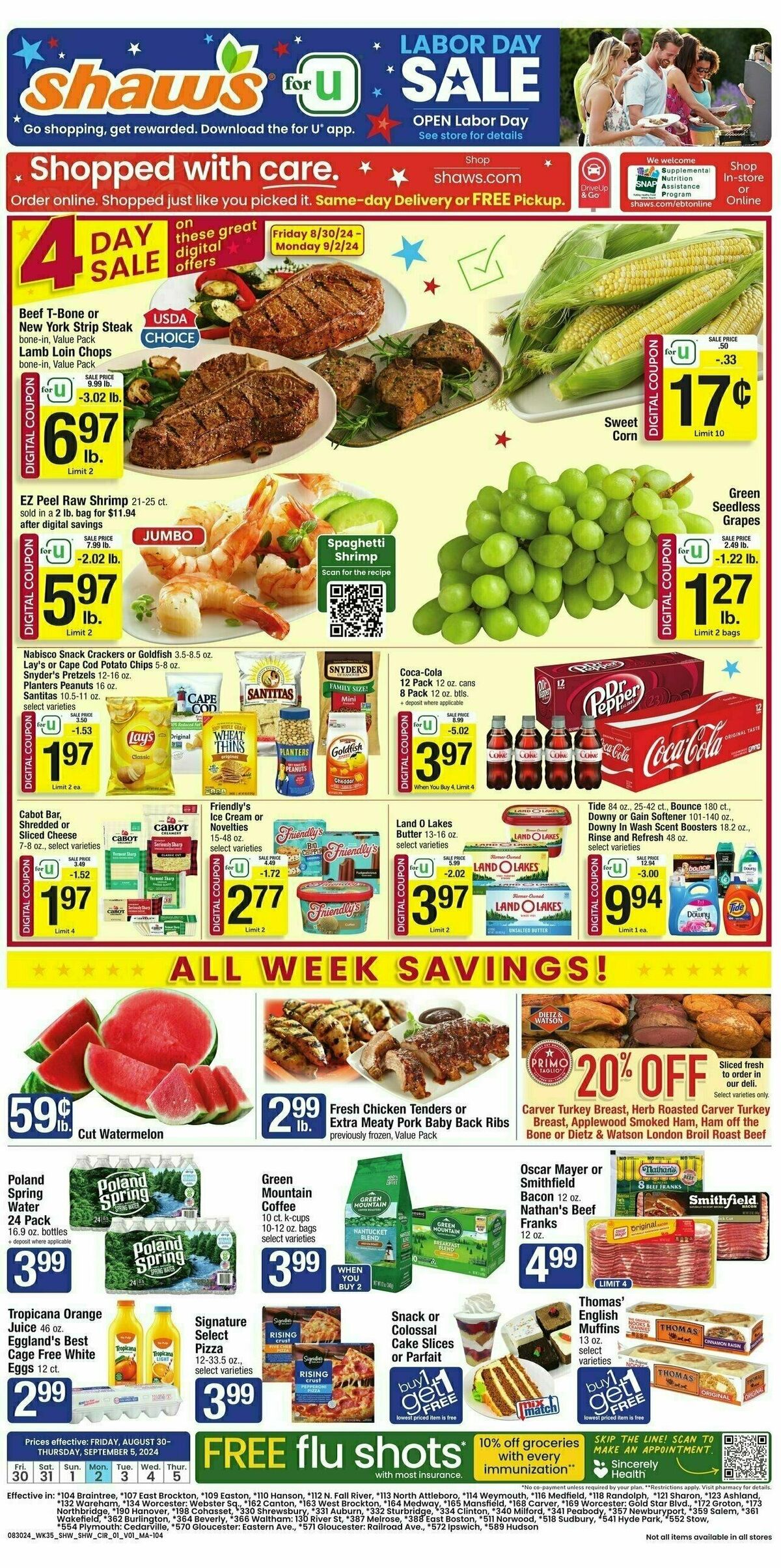 Shaw's Weekly Ad from August 30