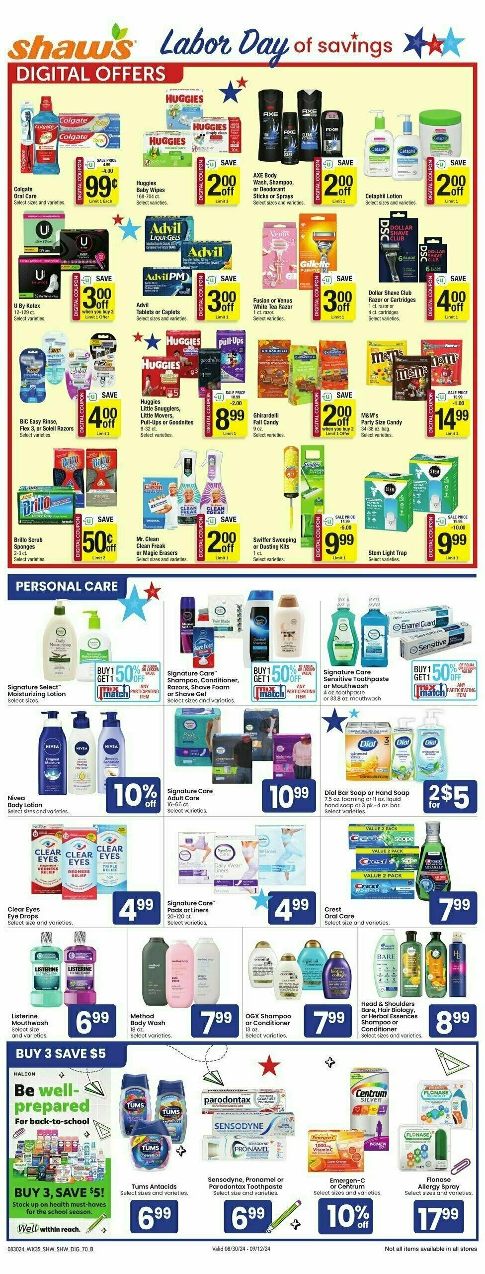 Shaw's Weekly Ad from August 30