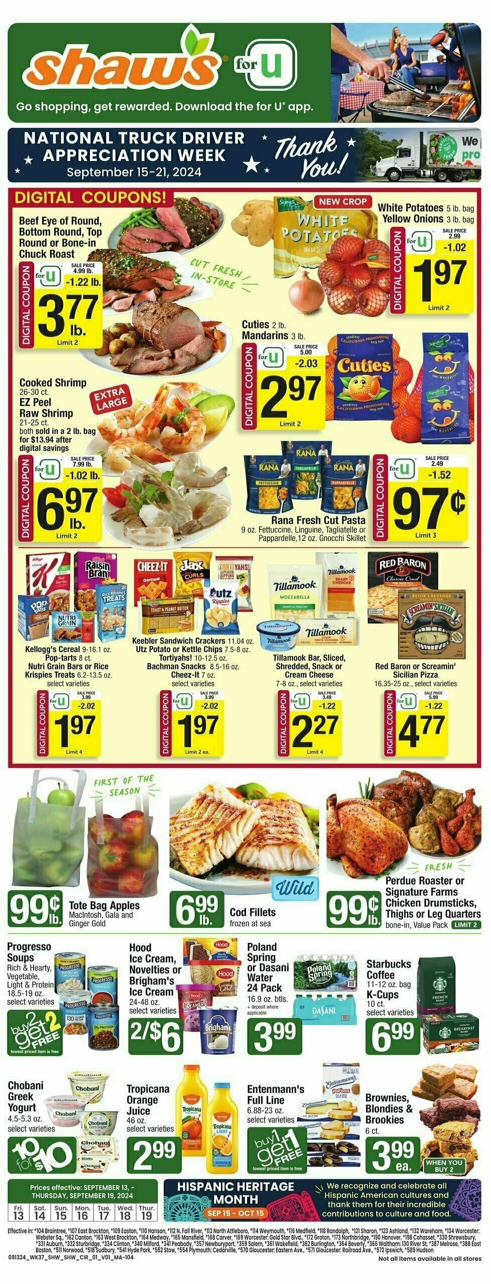 Shaw's Weekly Ad from September 13