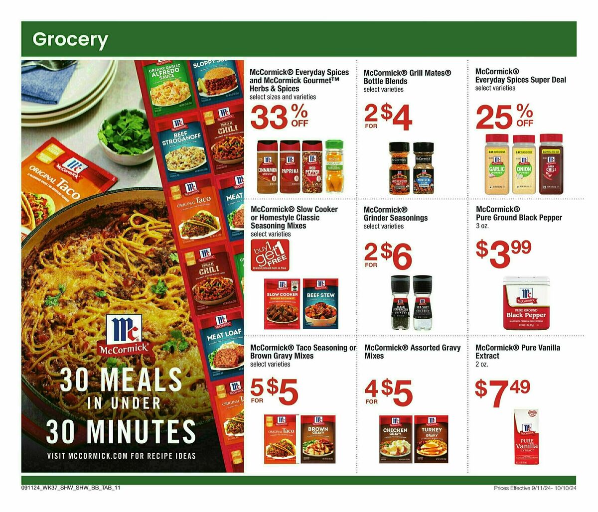 Shaw's Big Book of Savings Weekly Ad from September 11