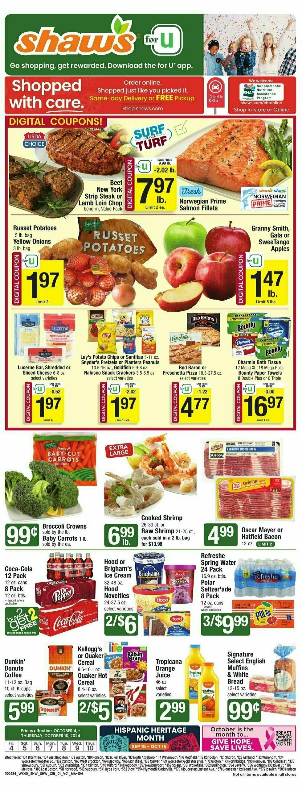 Shaw's Weekly Ad from October 4