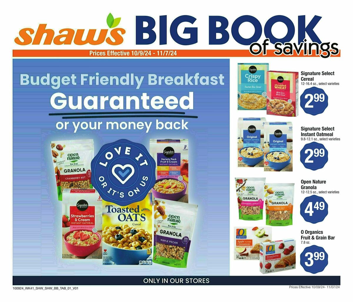 Shaw's Big Book of Savings Weekly Ad from October 9