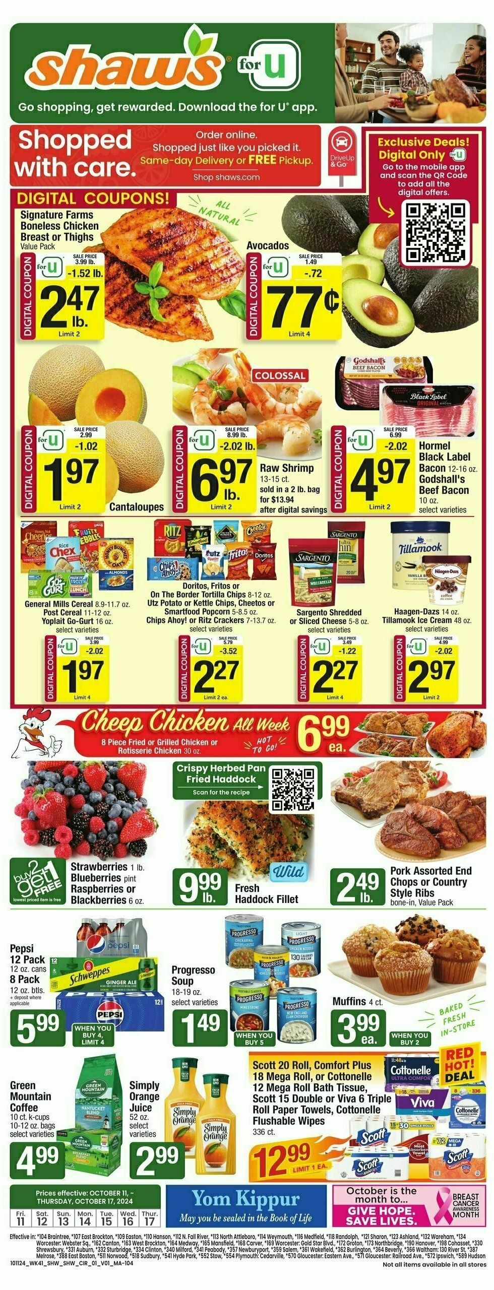 Shaw's Weekly Ad from October 11