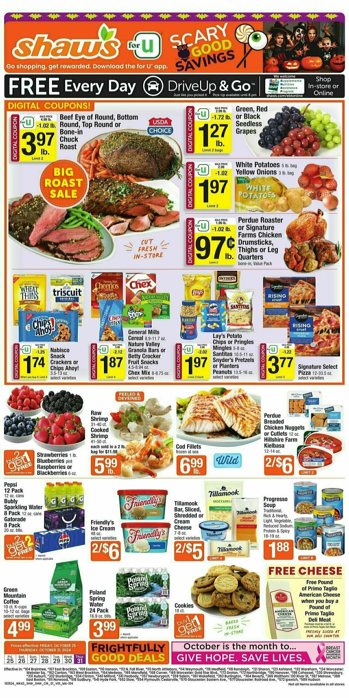 Shaw's Weekly Ad from October 25