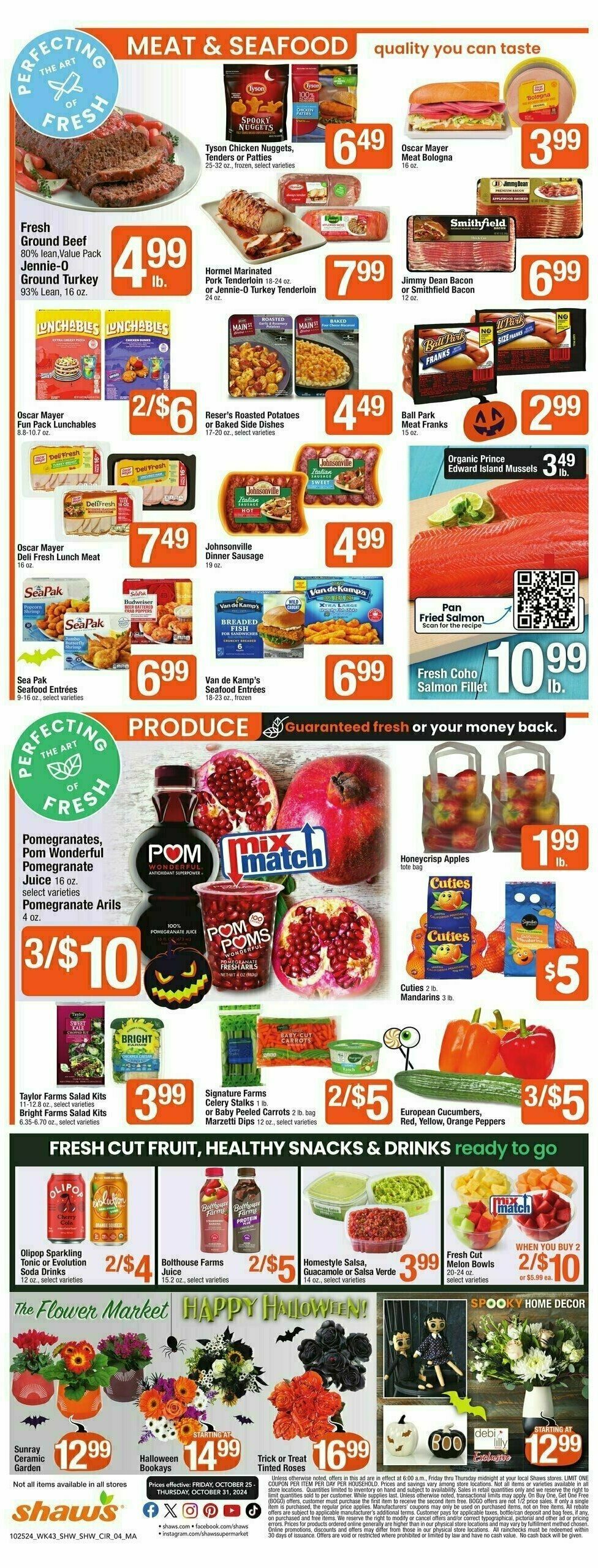 Shaw's Weekly Ad from October 25