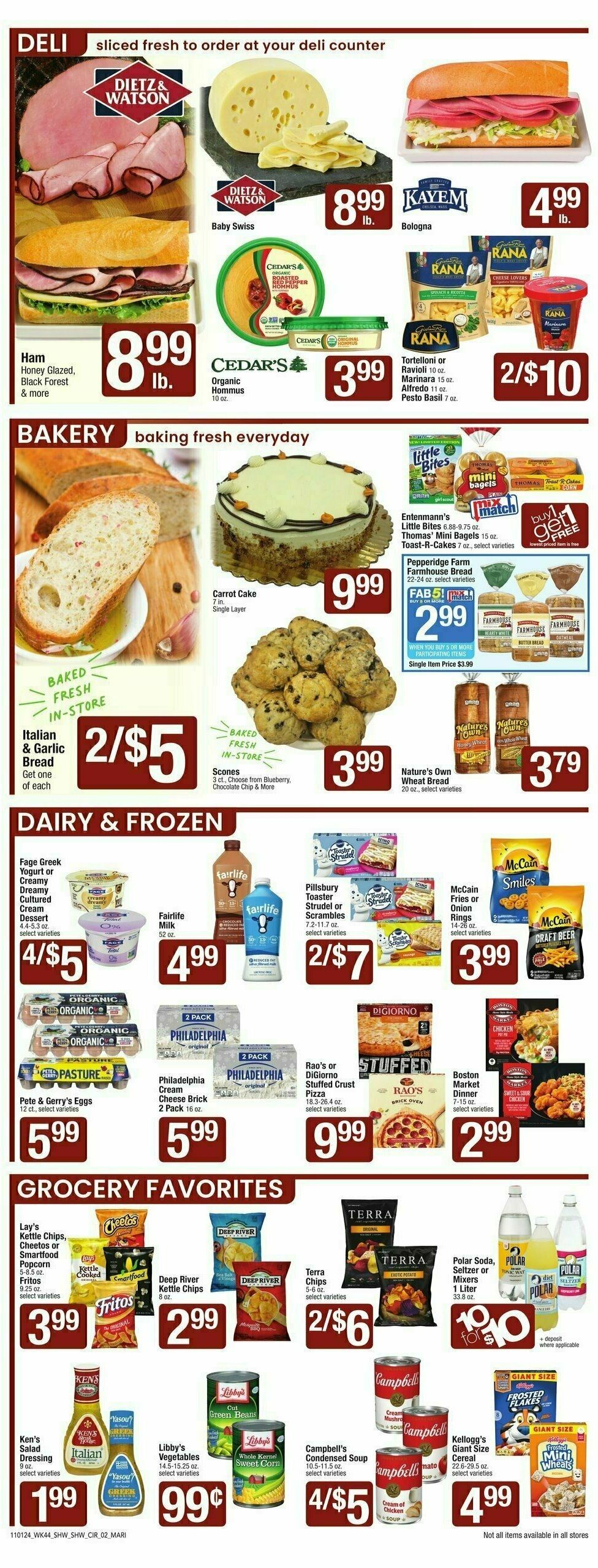 Shaw's Weekly Ad from November 1