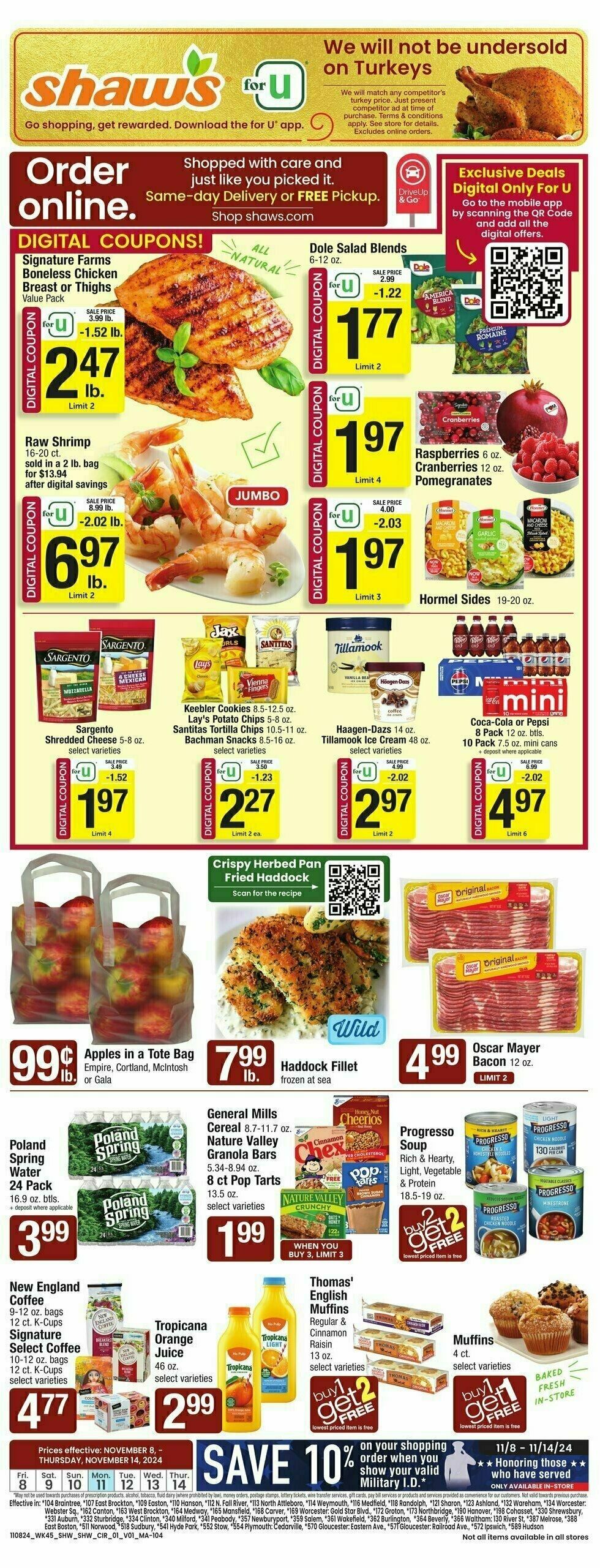 Shaw's Weekly Ad from November 8