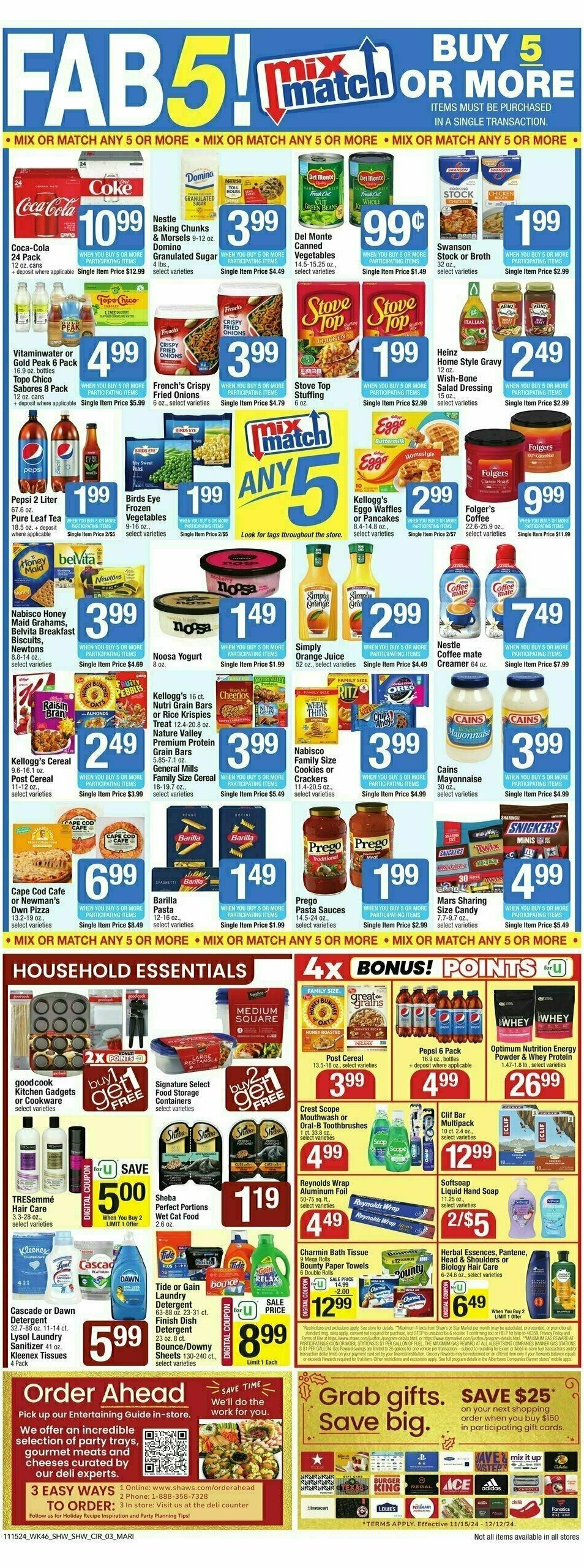 Shaw's Weekly Ad from November 15