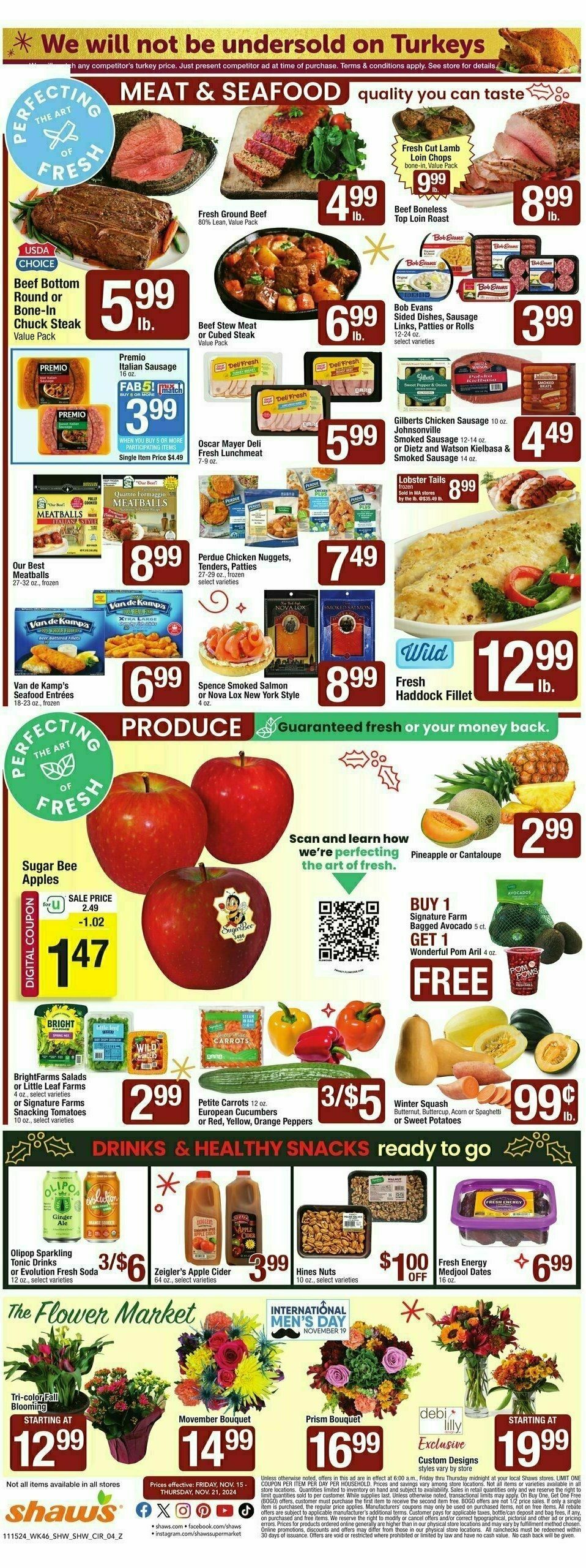 Shaw's Weekly Ad from November 15