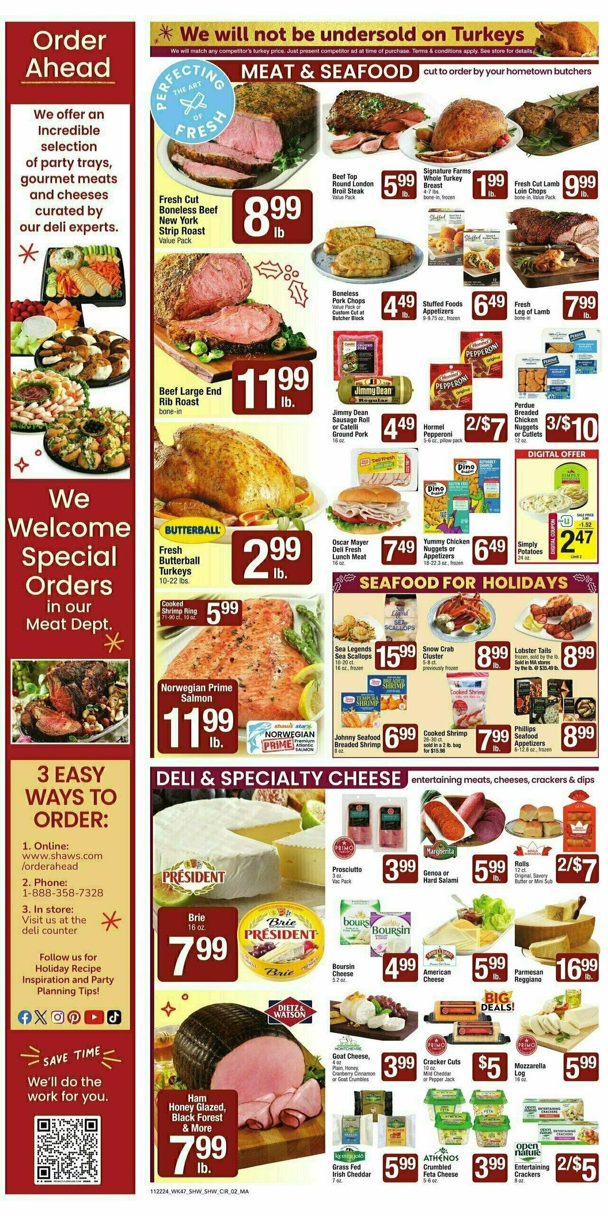 Shaw's Weekly Ad from November 22